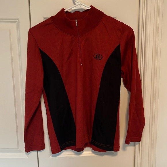 Bartholomue New Zealand Women’s Red 3/4 Zip Fleece Size Small - Picture 1 of 7